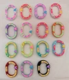Baked paint heart spring buckle, zinc alloy open ring, spring ring, key chain, DIY jewelry, hardware accessories, connection ring details Picture